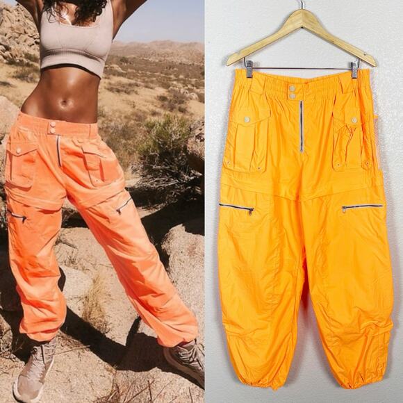 Free People Movement Women’s Morning Meadow Convertible Hiking Pants Orange XL - Picture 1 of 15
